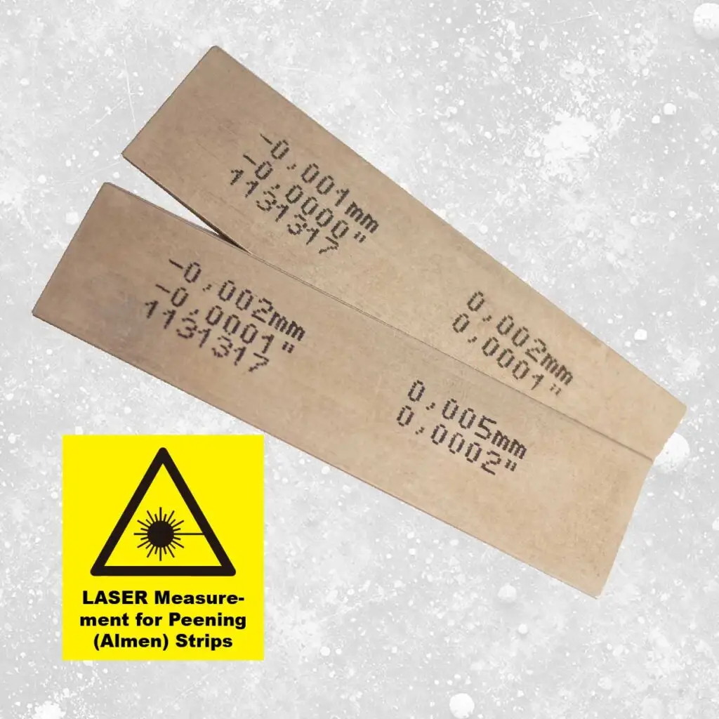 Almen Strips, A strips, N strips, C strips Aero and industrial grades